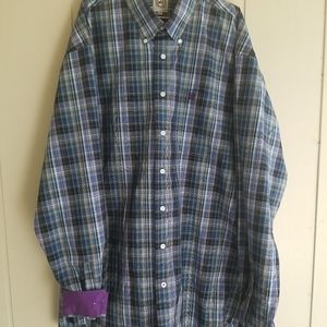 Cinch Shirt Mens XLarge Purple/ Blue Striped Cowboy Western Rodeo Outdoo…